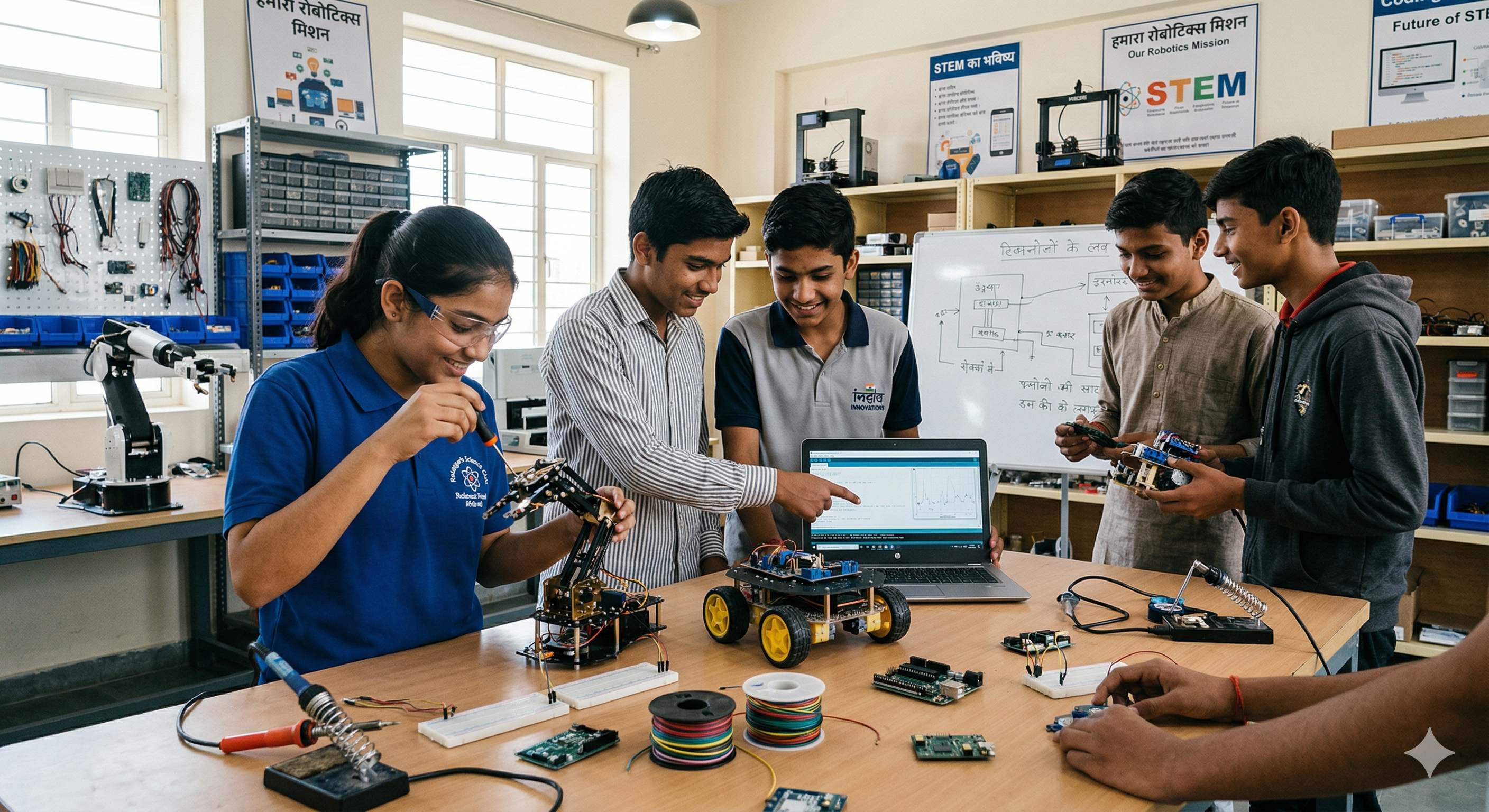 Workshop students